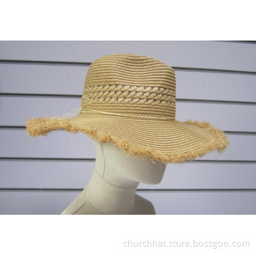 Fine Paper Braid Big Brim Fedora Sun Hats